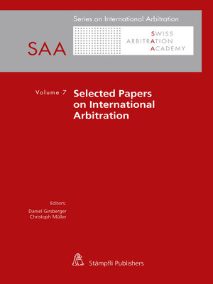 cover image of Selected Papers on International Arbitration